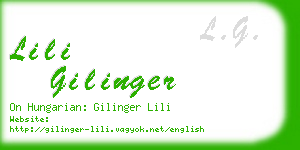 lili gilinger business card
